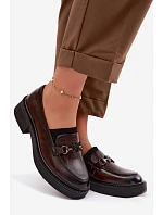 Kožené dámské mokasiny s ozdobným detailem Vinceza 39985 Čokoládové Kožené dámské mokasiny s ozdobným detailem Vinceza 39985 Čokoládové