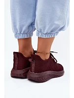 Lehké dámské sportovní nazouváky z Big Star Bordó model 22185515 - Big Star Shoes Lehké dámské sportovní nazouváky z Big Star Bordó model 22185515 - Big Star Shoes