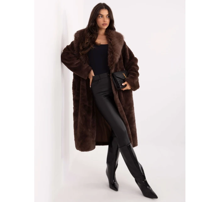 Płaszcz PL brązowy model 21749921 - FPrice Płaszcz PL brązowy model 21749921 - FPrice