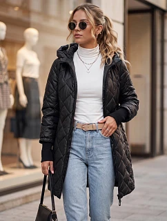 kurtka damska przejściowa pikowana czarna model 22346220 - FashionStreet