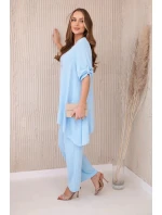 Sada halenky + kalhot s přívěskem modrý Sada halenky + kalhot s přívěskem modrý