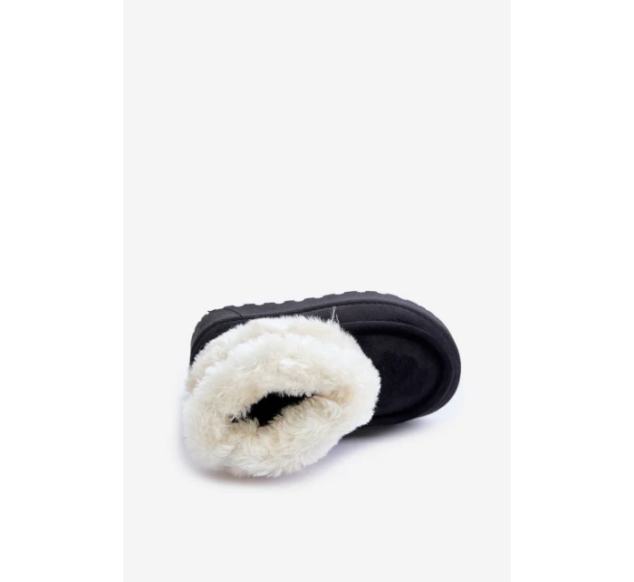 Sněhové boty dětské s kožešinou a vzorem černé model 21678781 - Boto Sněhové boty dětské s kožešinou a vzorem černé model 21678781 - Boto