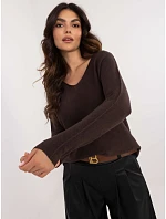 Jumper IT SW model 22404350 tmavě hnědý - FPrice Jumper IT SW model 22404350 tmavě hnědý - FPrice