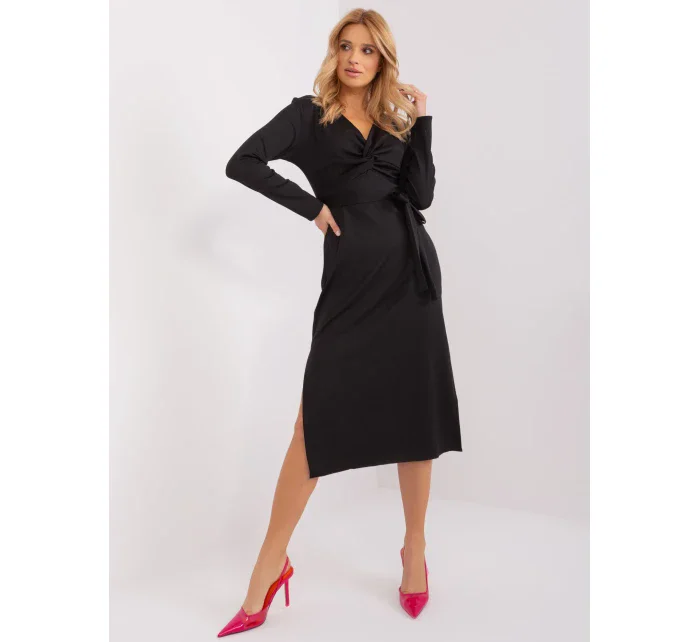 Sukienka LK SK model 19394536 czarny - FPrice Sukienka LK SK model 19394536 czarny - FPrice