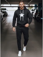 Pánská mikina s kapucí černá model 21993019 - Dstreet Pánská mikina s kapucí černá model 21993019 - Dstreet