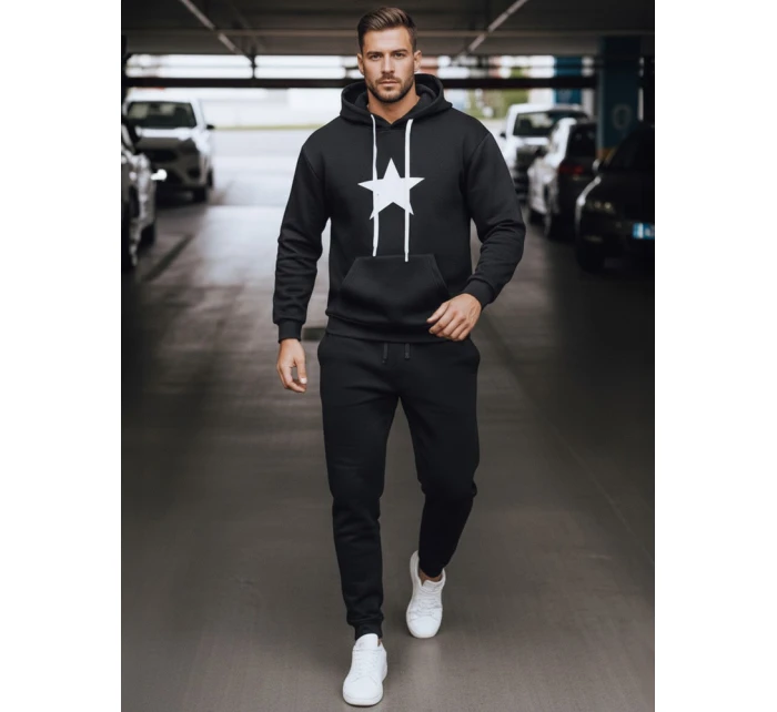 Pánská mikina s kapucí černá model 21993019 - Dstreet Pánská mikina s kapucí černá model 21993019 - Dstreet