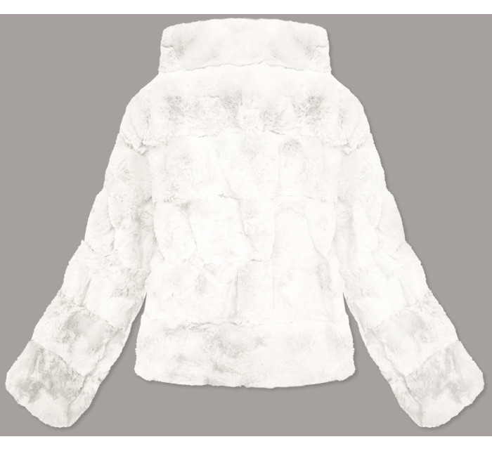 Krátká bílá dámská bunda  se stojáčkem model 15906309 - S'WEST