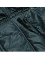 Tmavě zelená dámská prošívaná bunda pro předhodné období (H-205)