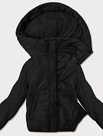 Dámská krátká bunda s kapucí J Style černá (16M9237-392)