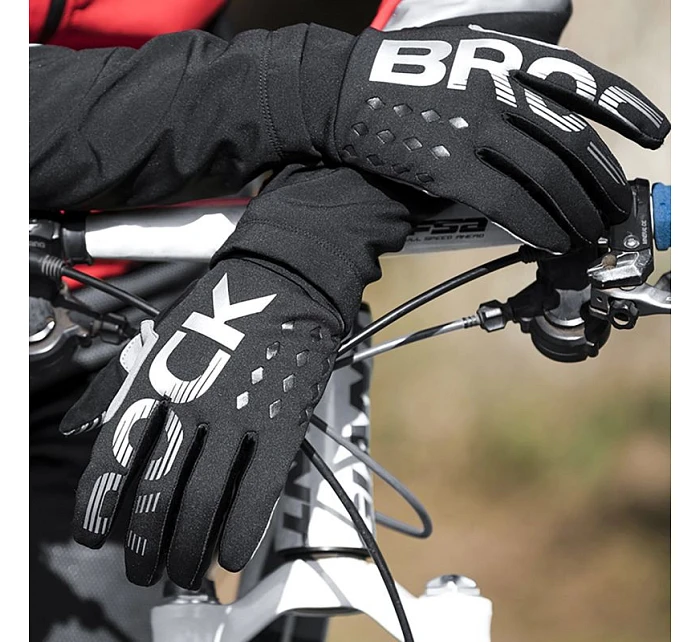 Zateplené cyklistické rukavice Rockbros, dlouhé, velikost: XXL - černo-šedé