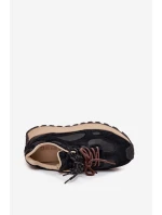 Dámské kožené tenisky na platformě Big Star HI-POLY SYSTEM – černé Dámské kožené tenisky na platformě Big Star HI-POLY SYSTEM – černé