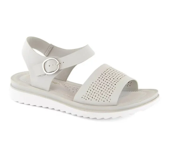 Ažurové sandály W béžové  Leone model 20646535 - Inello