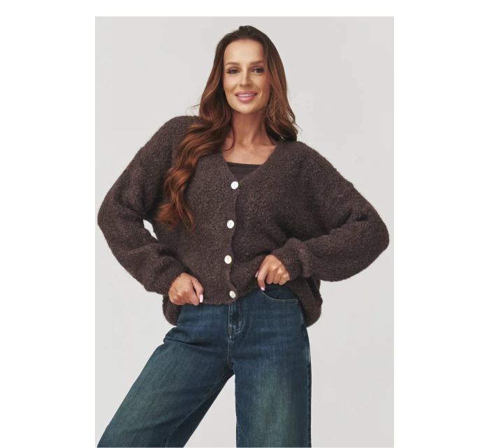 Svetr na zapínání  model 219737 Makadamia