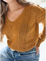 Dámský svetr DARIA mustard FashionStreet MY1727