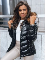 Dámská prošívaná zimní bunda s kapucí MIRIAL černá FashionStreet TY3769