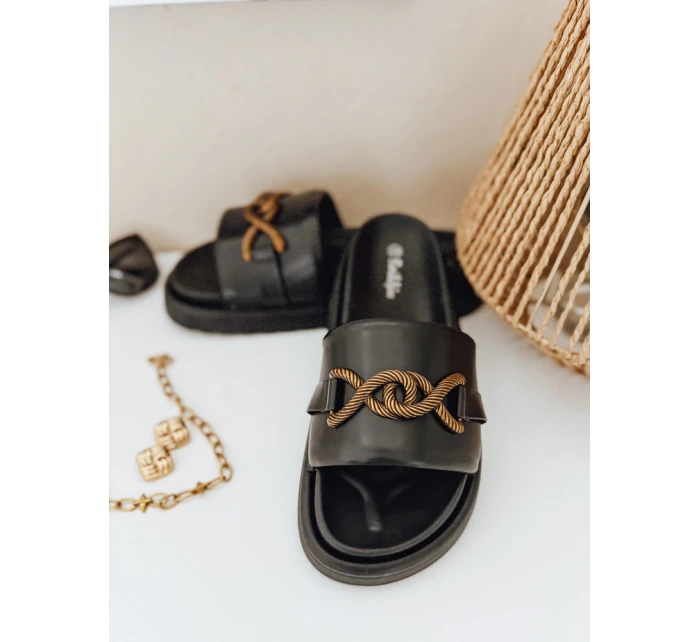 BLACKKISS dámské žabky černé FashionStreet ZY0994