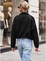 Krótka kurtka damska przejściowa czarna model 22350766 - FashionStreet Krótka kurtka damska przejściowa czarna model 22350766 - FashionStreet