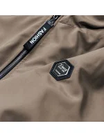 Béžová dámská bunda parka s kapucí model 18013412 - S'WEST Béžová dámská bunda parka s kapucí model 18013412 - S'WEST