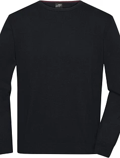 JN Pánský svetr s kulatým výstřihem 02. black model 22531400 - Daiber