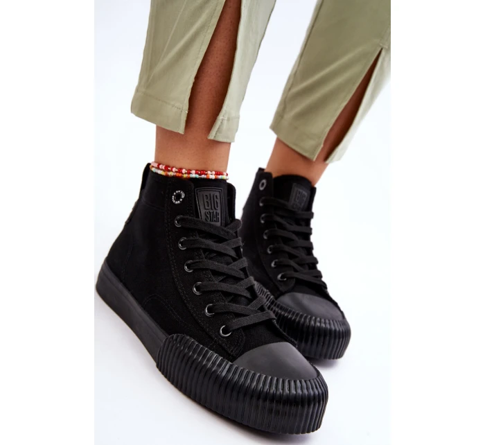 Dámské vysoké tenisky Big Star Černé model 21610389 - Big Star Shoes Dámské vysoké tenisky Big Star Černé model 21610389 - Big Star Shoes