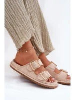 Dámské Sandály S Přezkami A Dekorativním Obšitím Béžové Visley Dámské Sandály S Přezkami A Dekorativním Obšitím Béžové Visley