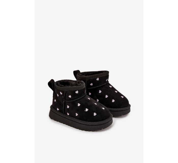 Dětské sněhule srdíčka Černé Gracina Dětské sněhule srdíčka Černé Gracina