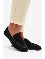 Dámské mokasiny z přírodního semiše Big Star model 22069376 Černé - Big Star Shoes