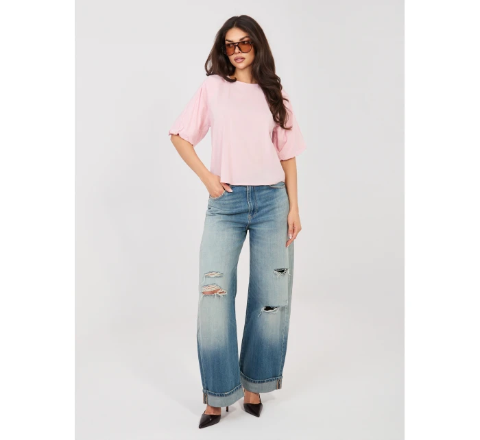 Halenka D74515M11340A světle růžová Halenka D74515M11340A světle růžová