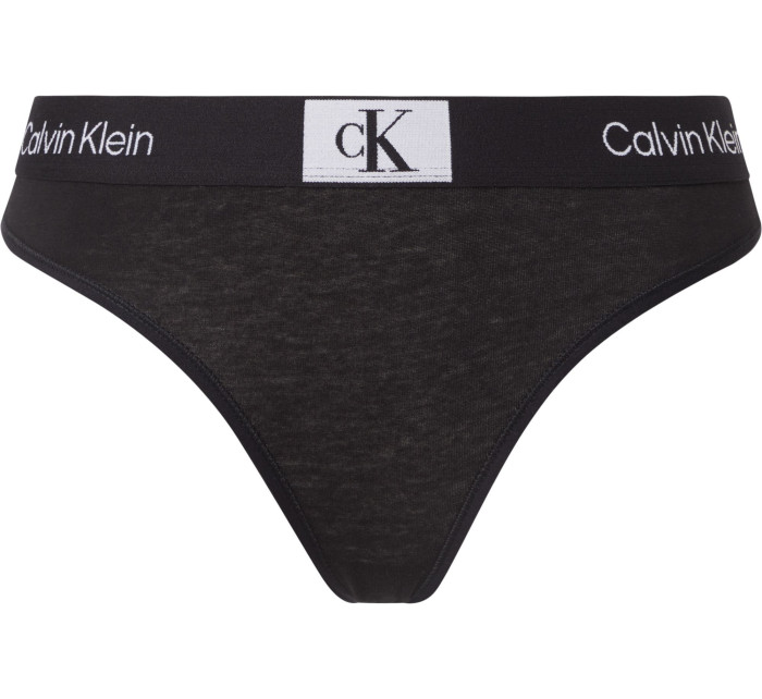 Dámská tanga Thong CK96 000QF7221EUB1 černá - Calvin Klein