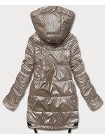 Béžová dámská bunda s odepínací kapucí (B8086-101)