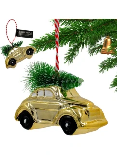 ZLATÁ OZDOBA NA ZAVĚŠENÍ AUTA