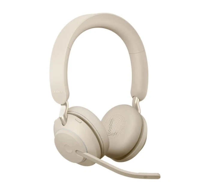 Bezdrátová sluchátka do uší Jabra Evolve2 65 UC Stereo Link380c, béžová