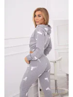 Sada s potiskem pistole šedá