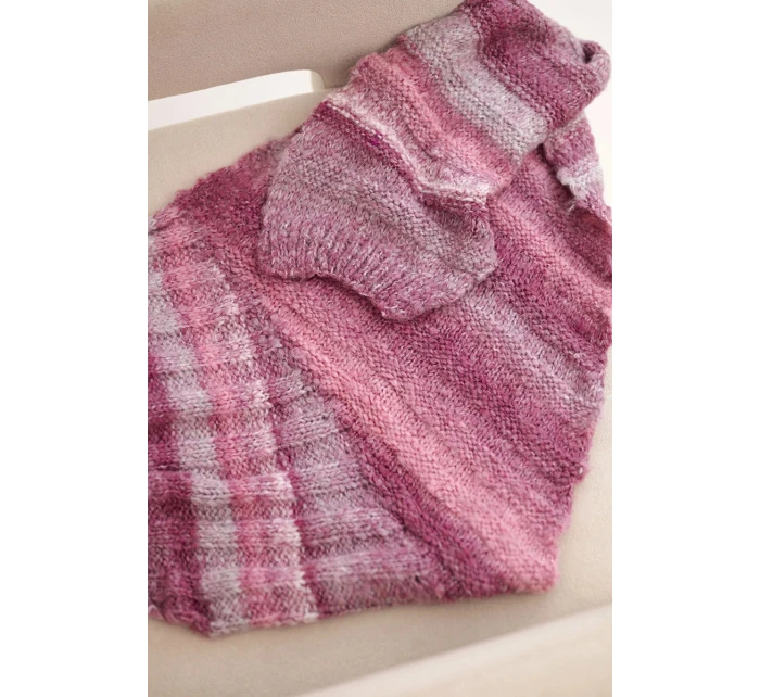 Dámský měkký a teplý vlněný šátek v  tmavě růžový model 21877995 - K-Fashion
