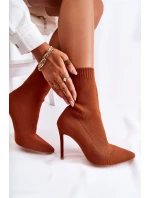 Dámské Vysoké Kozačky S Na Podpatku Camel model 21592932 - Boto