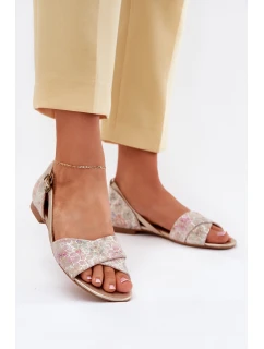 Kožené Plážové Sandály model 21702146 Béžové - Maciejka