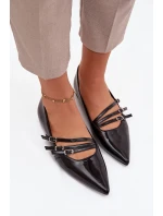 Lakované baleríny s pruhy Černé model 21757593 - Boto Lakované baleríny s pruhy Černé model 21757593 - Boto