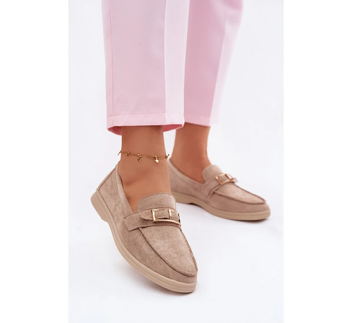 Dámské mokasíny béžové s přezkou Belinae Dámské mokasíny béžové s přezkou Belinae
