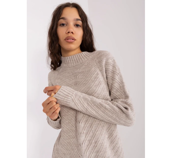 Sweter BA SW model 19901859 beżowy - FPrice Sweter BA SW model 19901859 beżowy - FPrice