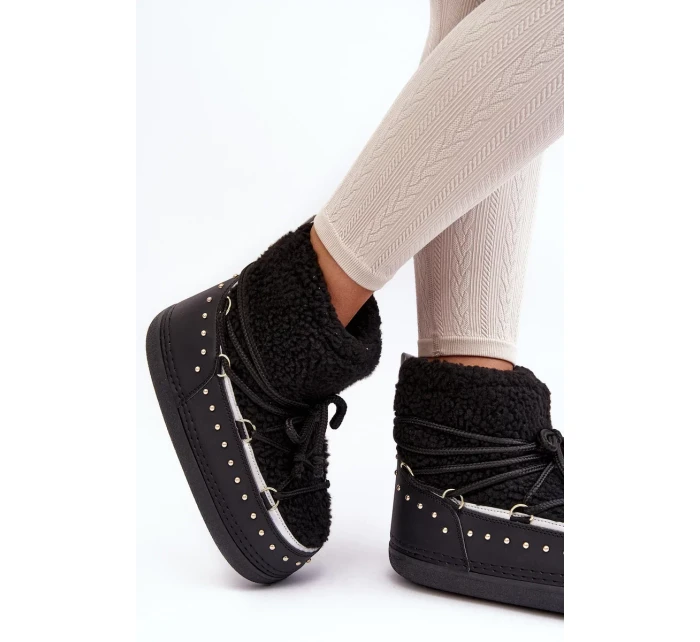 Dámské černé zateplené boty do sněhu Rohes Dámské černé zateplené boty do sněhu Rohes