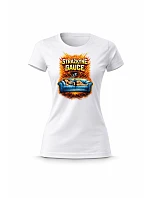 Dámské bavlněné tričko s potiskem - STRÁŽKYNĚ GAUČE - bílé