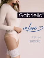 Tenké samodržící punčochy se vzorem model 5954268 - Gabriella
