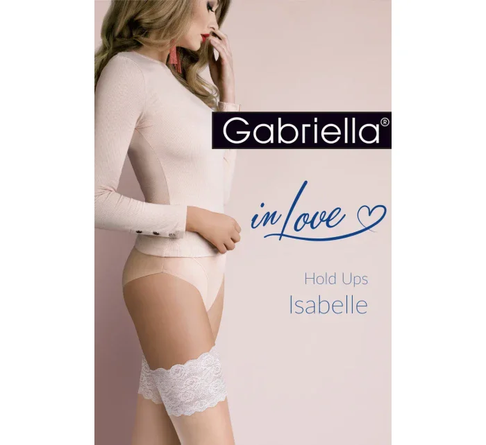 Tenké samodržící punčochy se vzorem   model 5954268 - Gabriella