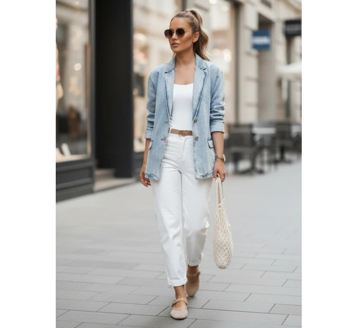 Dámská oversize džínová bunda RUNAWAY modrá FashionStreet TY4906