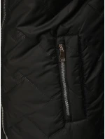 Dámská přechodná prošívaná bunda s kapucí černá FashionStreet TY5611 Dámská přechodná prošívaná bunda s kapucí černá FashionStreet TY5611