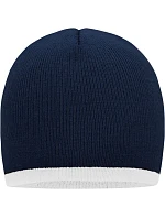 MB Pletená čepice s kontrastním lemem 03. navy/white model 22496245 - Daiber MB Pletená čepice s kontrastním lemem 03. navy/white model 22496245 - Daiber