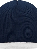 Daiber MB 7584 Pletená čepice s kontrastním lemem 03.7584 navy/white