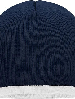 MB Pletená čepice s kontrastním lemem 03. navy/white model 22496245 - Daiber