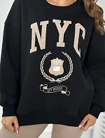 Bavlněná souprava, zateplená mikina + legíny černý