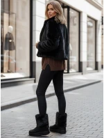 Dámské černé semišové sněhule Dstreet model 21994433 - FashionStreet